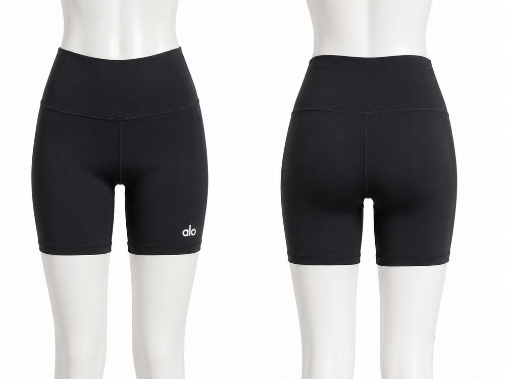 Women's High Waist Biker Shorts – Black Stretch Yoga & Workout Shorts